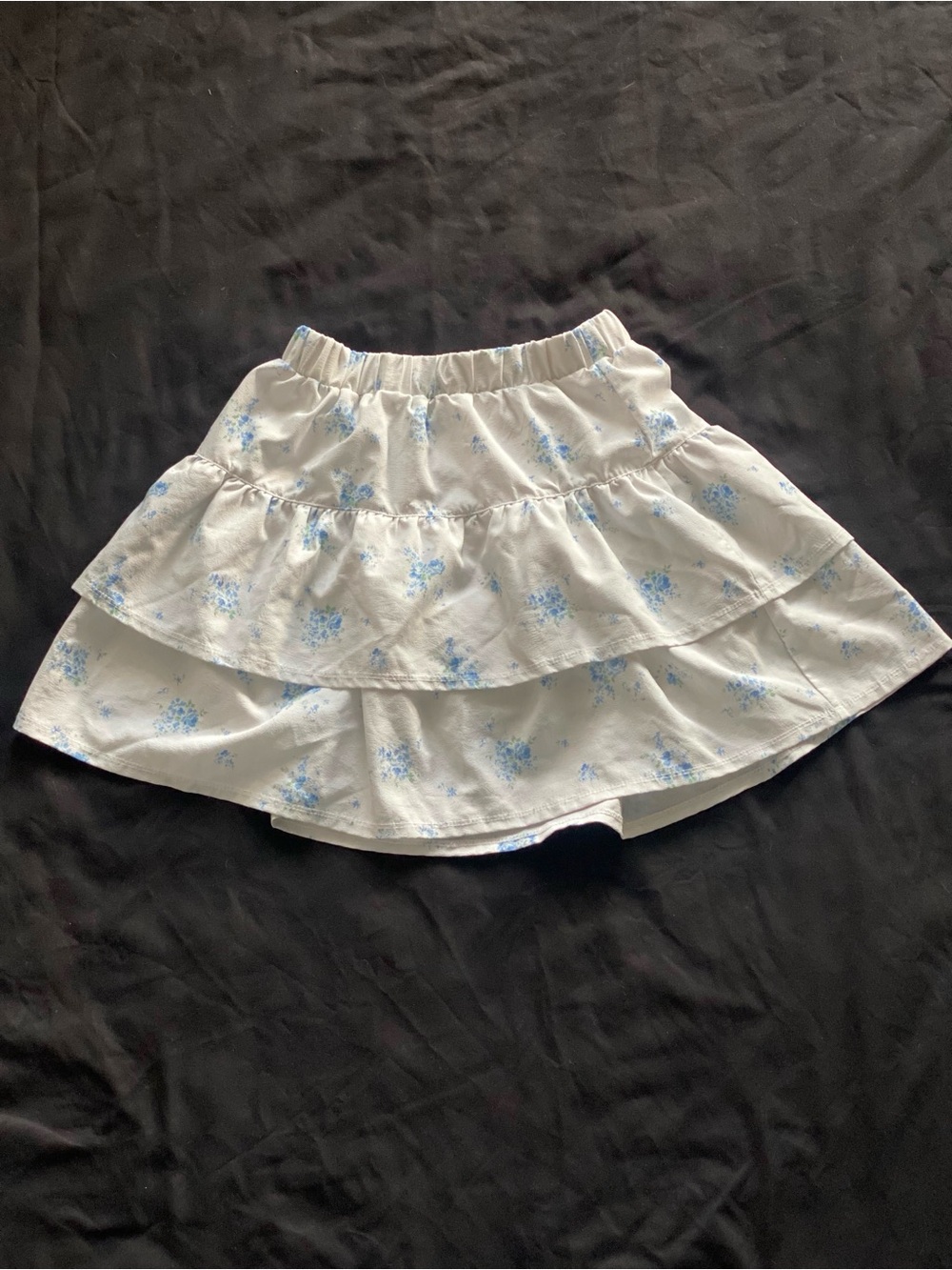 The Prairie by Rachel Ashwell Blue Floral Tiered Skort| XS| Coquette Cottagecore